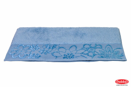 Полотенце для ванной Hobby Home Collection DORA хлопковая махра светло-голубой 100х150, фото, фотография