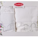 Подарочный набор полотенец для ванной 30х50, 50х90, 70х140 Hobby Home Collection DORA хлопковая махра белый, фото, фотография