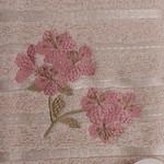 Полотенце для ванной в подарочной упаковке Karna SISLEY хлопковая махра розовый 50х90, фото, фотография