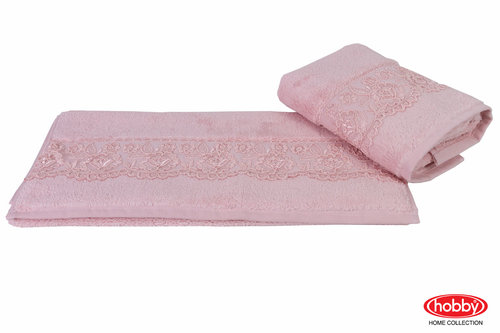 Полотенце для ванной Hobby Home Collection SIDELYA микрокоттон розовый 50х90, фото, фотография
