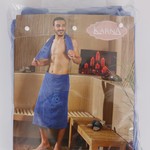 Набор для сауны мужской Karna BAREL махра хлопок бордовый, фото, фотография