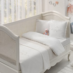 Постельное белье для новорожденных с пледом-пике Tivolyo Home COUPLE BEBE хлопковый сатин делюкс бежевый, фото, фотография