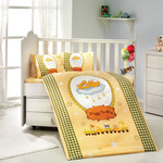 Детское постельное белье Hobby Home Collection BAMBAM хлопковый поплин жёлтый, фото, фотография