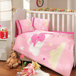 Детское постельное белье Hobby Home Collection SLEEPER хлопковый поплин розовый, фото, фотография