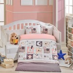 Набор в детскую кроватку Hobby Home Collection SWEET HOME хлопковый поплин розовый, фото, фотография