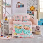 Набор в детскую кроватку Hobby Home Collection LOVELY хлопковый поплин персиковый, фото, фотография
