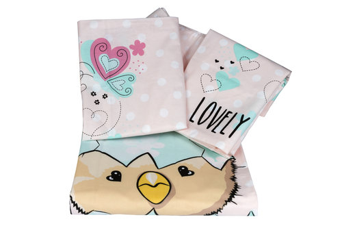 Набор в детскую кроватку Hobby Home Collection LOVELY хлопковый поплин персиковый, фото, фотография