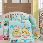 Набор в детскую кроватку Hobby Home Collection LOVELY хлопковый поплин минт, фото, фотография