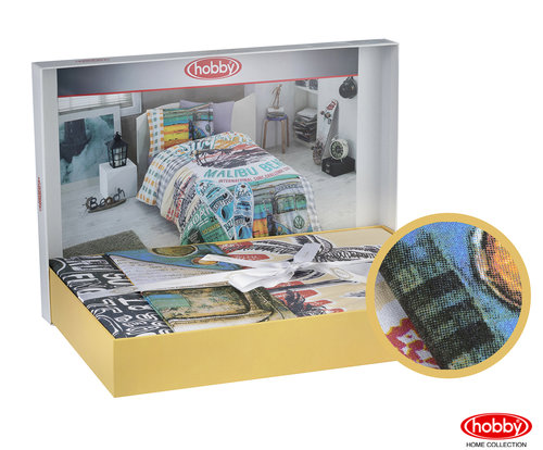 Постельное белье Hobby Home Collection MALIBU BEACH хлопковый поплин 1,5 спальный, фото, фотография