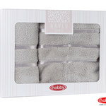 Подарочный набор полотенец для ванной Hobby Home Collection DOLCE хлопковая махра 2 пр. коричневый, фото, фотография
