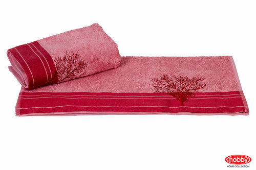 Полотенце для ванной Hobby Home Collection INFINITY хлопковая махра светло-розовый 50х90, фото, фотография