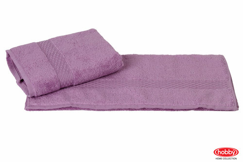 Полотенце для ванной Hobby Home Collection FIRUZE хлопковая махра фиолетовый 70х140, фото, фотография