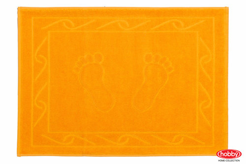 Коврик для ванной Hobby Home Collection HAYAL хлопковая махра оранжевый 50х70, фото, фотография