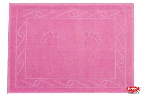 Коврик для ванной Hobby Home Collection HAYAL хлопковая махра розовый 50х70, фото, фотография