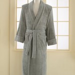 Халат мужской Soft Cotton DELUXE хлопковая махра серый XL, фото, фотография
