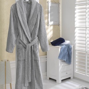 Халат мужской Soft Cotton SORTIE хлопковая махра серый S