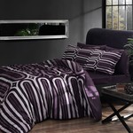 Постельное белье TAC DELUX CLOUD хлопковый сатин deluxe фиолетовый евро, фото, фотография