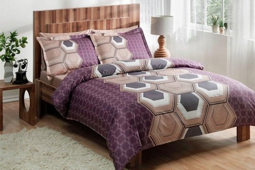 Постельное белье TAC DELUX ASPEN хлопковый сатин deluxe лиловый семейный, фото, фотография
