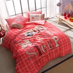 Комплект подросткового постельного белья TAC GOOD NIGHT хлопковый ранфорс розовый 1,5 спальный, фото, фотография