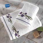 Полотенце для ванной Soft Cotton BLOSSOM хлопковая махра лиловый 50х100, фото, фотография
