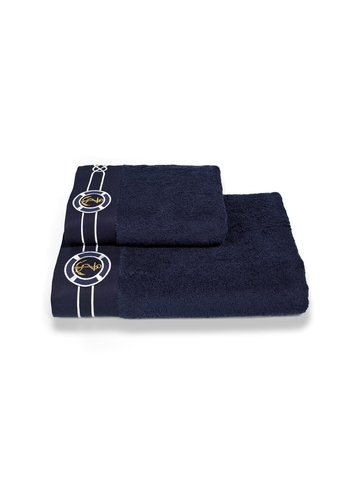Полотенце для ванной Soft Cotton MARINE хлопковая махра тёмно-синий 50х100, фото, фотография