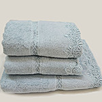 Полотенце для ванной Soft Cotton VICTORIA хлопковая махра бирюзовый 85х150, фото, фотография