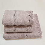 Полотенце для ванной Soft Cotton VICTORIA хлопковая махра лиловый 50х100, фото, фотография