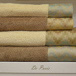 Подарочный набор полотенец для ванной 50х90, 70х140 La Villa BEDEL хлопковая махра светло-коричневый, фото, фотография