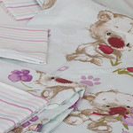 Постельное белье для новорожденных Altinbasak PUFFY хлопковый ранфорс розовый, фото, фотография