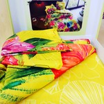 Постельное белье TAC BAMBOO LEMON бамбуковый сатин deluxe жёлтый евро, фото, фотография