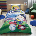 Детское постельное белье TAC MICKEY GOAL хлопковый ранфорс 1,5 спальный, фото, фотография