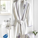 Подарочный набор с халатом Soft Cotton BLOSSOM хлопковая махра лиловый S, фото, фотография