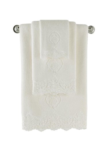 Полотенце для ванной Soft Cotton DIANA хлопковая махра белый 85х150, фото, фотография