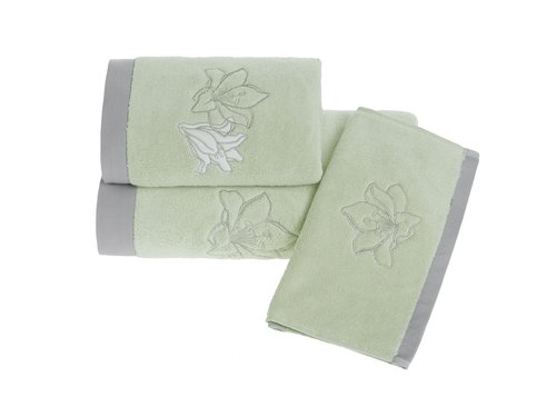 Полотенце для ванной Soft Cotton LILIUM микрокоттон светло-зелёный 85х150, фото, фотография