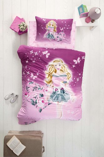 Детское постельное белье Cotton Box GIRLS & BOYS COTTON GIRLS хлопковый ранфорс фиолетовый 1,5 спальный, фото, фотография