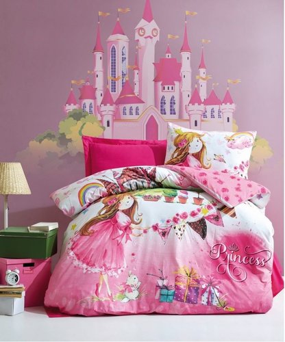 Детское постельное белье Cotton Box GIRLS & BOYS PRINCESS хлопковый ранфорс розовый 1,5 спальный, фото, фотография