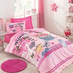 Комплект подросткового постельного белья Cotton Box GIRLS & BOYS QUEEN хлопковый ранфорс розовый 1,5 спальный, фото, фотография