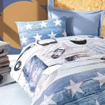 Комплект подросткового постельного белья Cotton Box GIRLS & BOYS MODUS хлопковый ранфорс голубой 1,5 спальный, фото, фотография