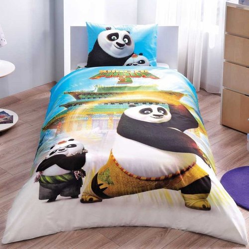 Детское постельное белье TAC KUNG FU PANDA MOVIE хлопковый ранфорс 1,5 спальный, фото, фотография