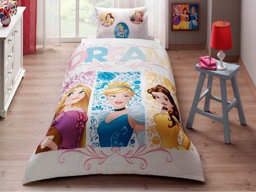 Детское постельное белье TAC PRINCESS DREAM хлопковый ранфорс 1,5 спальный, фото, фотография