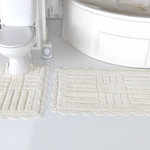 Набор ковриков для ванной Modalin ANCOR хлопок кремовый, фото, фотография