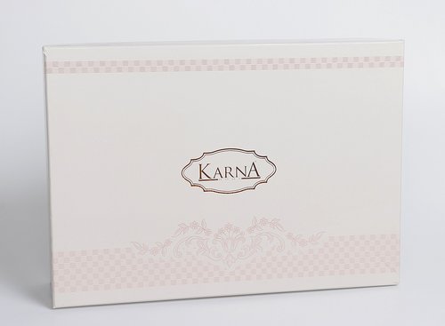 Покрывало Karna AFRODIT жаккард кремовый 260х260, фото, фотография
