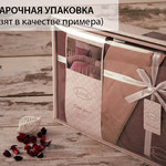 Постельное белье Karna LOFT хлопковый сатин шоколадный евро, фото, фотография