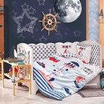 Постельное белье для новорожденных Hobby Home Collection BABY SAILOR хлопковый поплин синий, фото, фотография