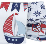 Постельное белье для новорожденных Hobby Home Collection BABY SAILOR хлопковый поплин синий, фото, фотография