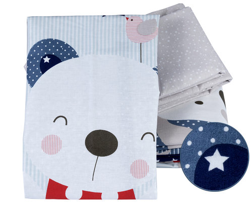 Постельное белье для новорожденных Hobby Home Collection SNOOPY хлопковый поплин синий, фото, фотография