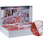 Постельное белье Hobby Home Collection ALANDRA хлопковый сатин розовый 1,5 спальный, фото, фотография