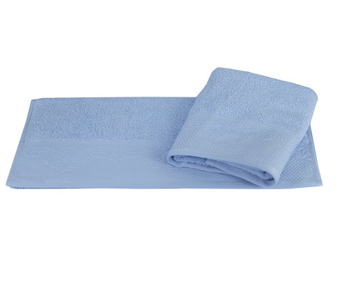 Полотенце для ванной Hobby Home Collection ALICE хлопковая махра голубой 100х150, фото, фотография