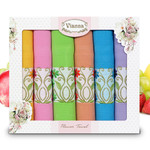 Набор кухонных полотенец 45х65 6 шт. Vianna FLOWER TOWEL 8056 хлопковая вафля 10, фото, фотография