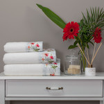 Набор полотенец для ванной 3 пр. Tivolyo Home NERO хлопковая махра кремовый, фото, фотография